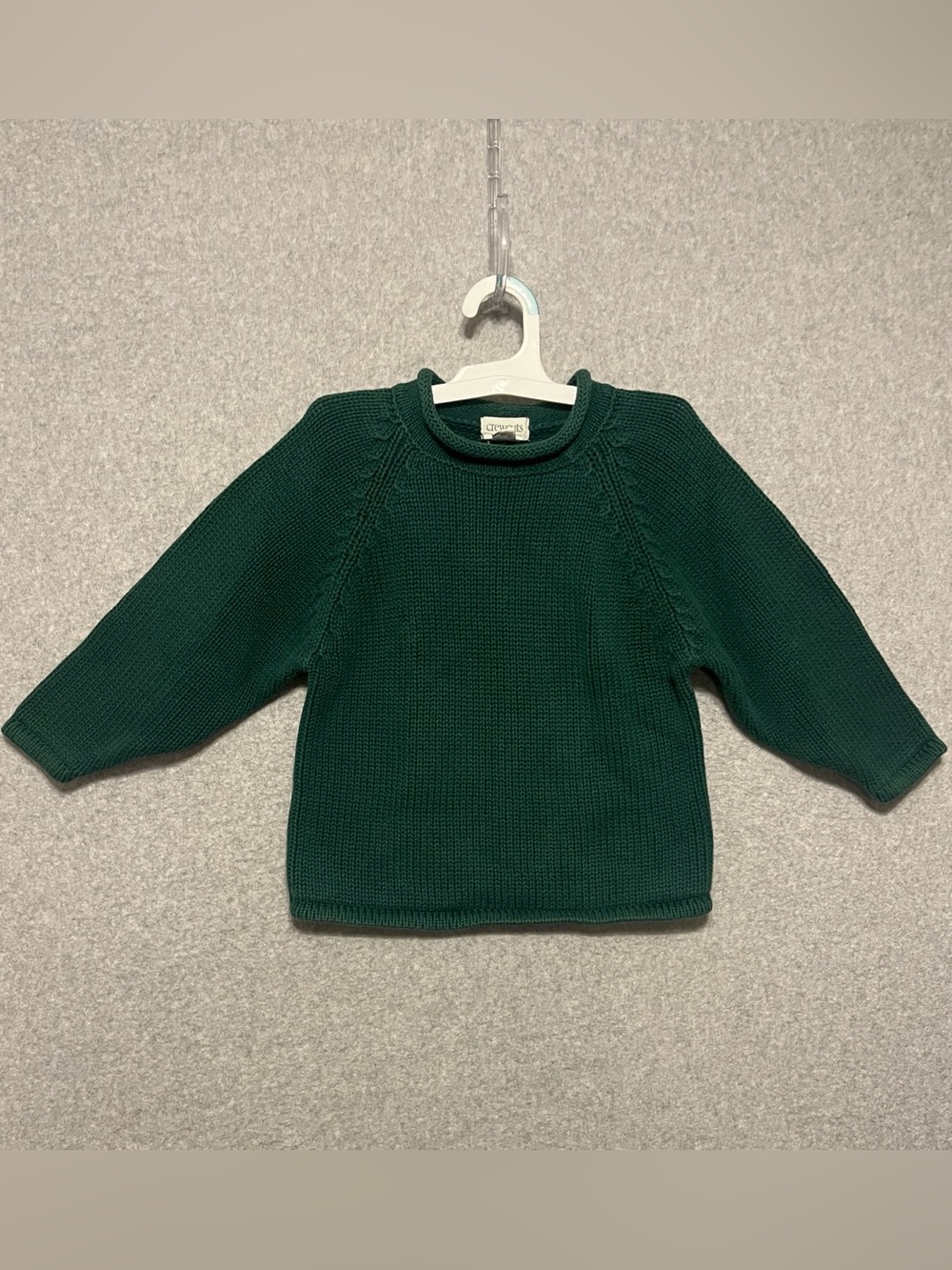 J.Crew Crewcuts Kids' heritage cotton Rollneck sweater green XS